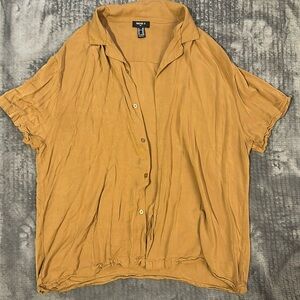 Forever 21 Mustard Yellow Casual Button Up